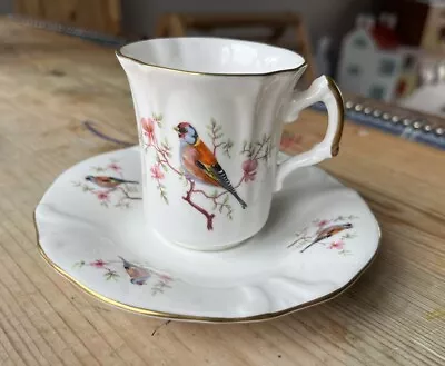 HAMMERSLEY Bone China Gold Finch Design Demitasse Cup & Saucer Cabinet Piece. • £4.99