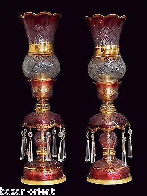 £859.39 • Buy Antique Islamic Glass Crystal Bohemian Glass Chandelier Lamp N:A