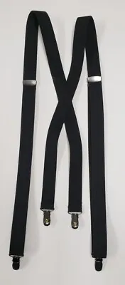 1  Dress Suspenders X-Back Locking Pin Adjustable Black Brown Navy • $12.88