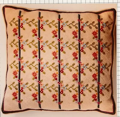 Cushion Seat Cover Tapestry Kit  Floral Flower  Appletons Crewel Wool  40.5x42cm • £30