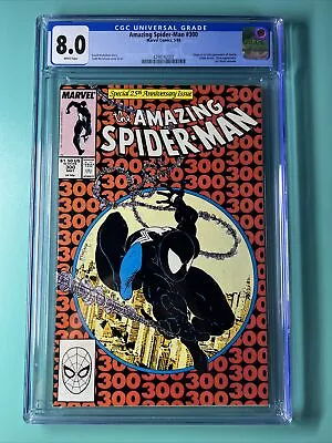 Amazing Spider-man #300 (Marvel 1988) CGC 8.0 WP Key 1st App Venom Eddie Brock • $450