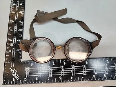 Vintage Safety Goggles W Brown Bakelite Sides For Motorcycle Machinist Carpentry • $16.95