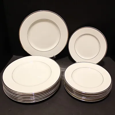 16 Pc Mikasa Ultima+ Super Strong Fine China HK 301 Cameo Platinum Dinner Salad • $109.99