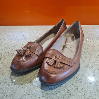 £10 • Buy Size UK8 M&S Footglove Wider Fit Tan Tasselled Loafers 