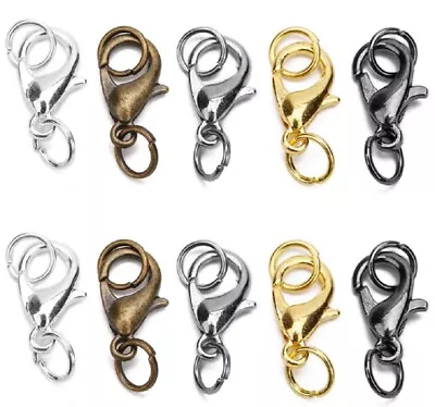 Asst Colours Sizes Lobster Clasps Hooks & Jump Rings Necklace Findings UK K42 • £2.89