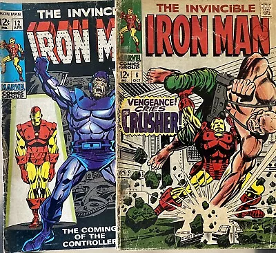 Iron Man LOT X2  Issues #6 & #12  (1968) • £1