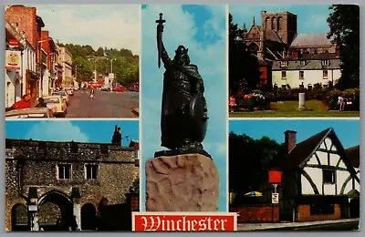 Postcard Winchester Multiview Hampshire England Posted 17th June 1981  • £5