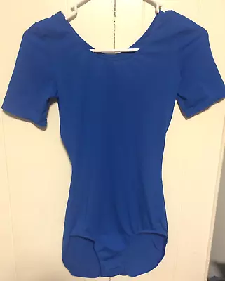 Vintage Womens Danskin 70s Short Sleeve Blue Leotard/Bodysuit EUC • $19.99