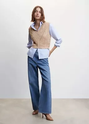 $39 • Buy MNG Mango Knit Vest Size Small