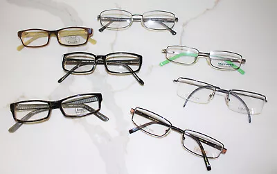 LOT OF 7 Assorted Name Brand New Optical Eyeglass Frames For MEN • $29.99