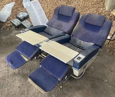 1970s Airplane Aircraft Seats Man Cave Home Cinema Gaming Chair • £320