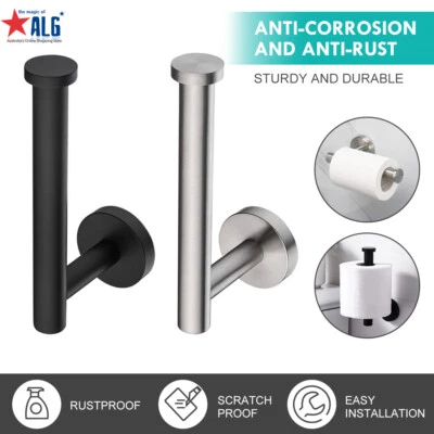 $9.99 • Buy Bathroom Toilet Paper Roll Holder Towel Storage Hook Wall Mount Stainless Steel