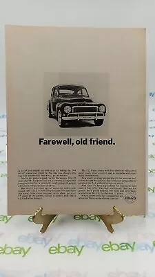 1966 Volvo 122S PRINT AD  11 X 8.5  ROAD TRACK MAGAZINE • $3.95