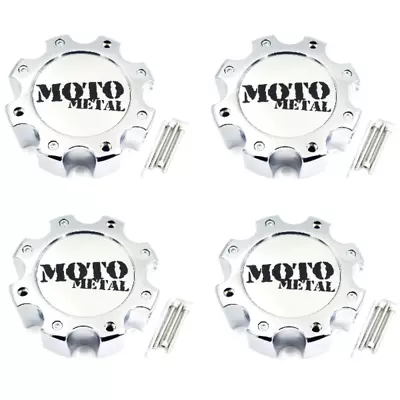 Set Of 4 Moto Metal Chrome 8 Lug Center Cap For MO957/959/961/964/965 Wheels P/N • $96