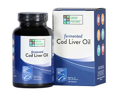 Green Pasture Fermented Cod Liver Oil - Unflavored Capsule - 120 Cap EXP 2024 • $36