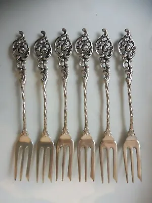 £174.96 • Buy 6 Very Beautiful, Old Forks, Cake Forks, 800 Silver