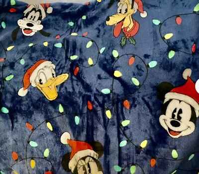 Mickey Mouse Friends Christmas Lights Throw Blanket 5' X 6 Ft - The Big One -New • $20.95