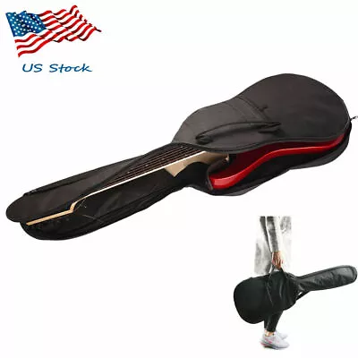 Electric Guitar Gig Bag Soft Oxford Backpack Case Padded Double Strap For Strat • $27.89