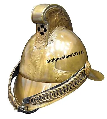 Collectible Antique Fire Bridge British Brass Fireman Helmet MFB Liner Gift Item • $157.69