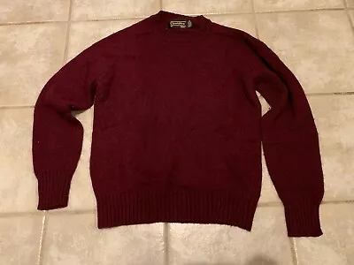 VINTAGE Sears Sportswear Sweater Men's XL Wool Cable Knit Red Solid 90s Retro • $23.95