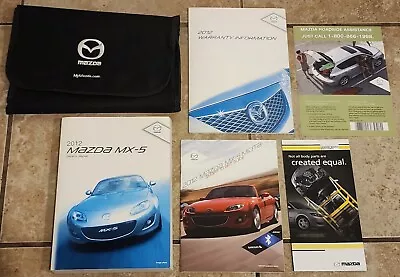 6pc Set Genuine OEM 2012 Mazda MX-5 Miata Owners Manual W/ Supplements & Case • $59.99