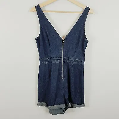 URBAN OUTFITTERS | Womens Denim Playsuit Romper [ Size S Or AU 10 ] • $45