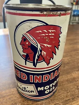 Vintage Advertising Can Mccoll-frontenac Red Indian Aviation Motor Oil Quart Can • $374.99