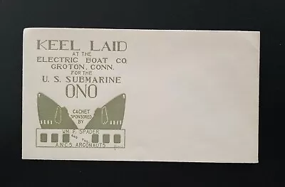 WW2 1944 U.S. Navy Submarine Ono (Never Built) EMBOSSED ENVELOPE ~ Military  • $7.95