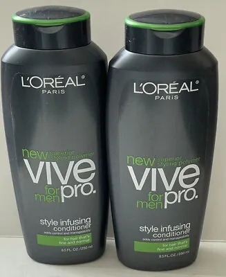Loreal Paris Vive Pro Men 2x8.5oz Style Infusing Conditioner Fine & Normal Hair • $19.95
