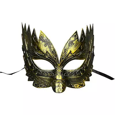 Halloween Half Face Cover Breathable Masquerade Male Face Shield Black Strap • $9.08