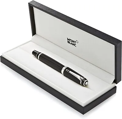 New MONTBLANC Boheme Noir  Platinum Plated Rollerball Pen W/h Leather Case • $487.54