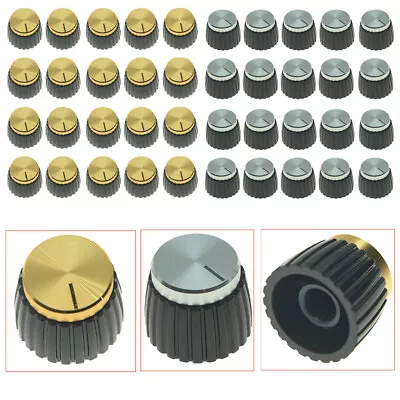20 Pack- Guitar AMP Amplifier Knobs Black With Cap Push-on Knob Fit For Marshall • $14.78