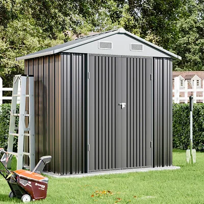 Metal Tool Shed Storage House 10x8 10x10ft 10x12ft Lockable Outdoor Garden Shed • £189.95