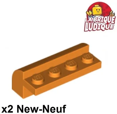 LEGO - 2x Brick Modified 2x4x1 1/3 Curved Orange 6081 New • $4.68