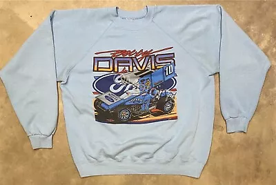 Vintage 1988 Bobby Davis Jr. / Casey Luna Sprint Car Sweatshirt - XL • $79.99