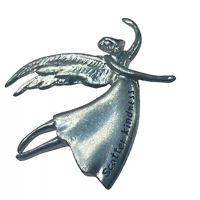 Silver Tone Vintage Angel Fairy Scatter Kindness Jewelry Pin Brooch Pendant • $12.49