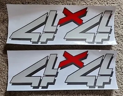 Set X 2: GMC Sierra 4x4 Decals - Stickers - Bed Side 1500 2500 Red/Gray • $21.98