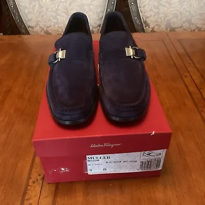 Salvatore Ferragamo Blue Suede Loafer 9D • $350