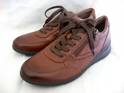 £14.99 • Buy WOMEN'S / LADIES BROWN LEATHER ZIP FASTENING SHOES By JANA UK 5 EU 38