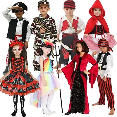 Kids Book Week Costumes Boys Girls Fancy Dress Costume Pirate Soldier Storybook • £19.99