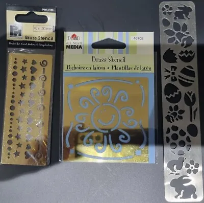 X3 Embossing Stencils Happy Sun Shapes Easter • £3