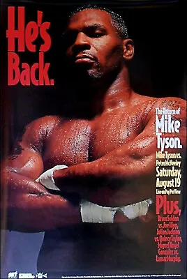 Original Vintage Iron Mike Tyson Vs. Peter McNeeley On-Site Boxing Fight Poster • $49.95