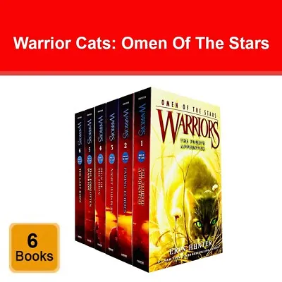 Warrior Cats Series 4 Omen Of The Stars Books 1-6 Collection Set By Erin Hunter • £20.65