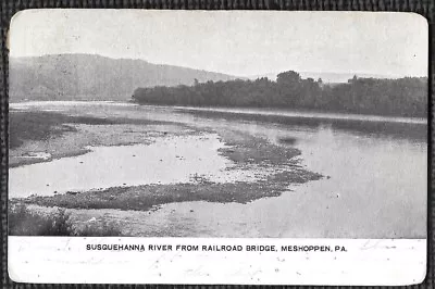 1908. Susquehanna River From Railroad Bridge Meshoppen Pa. Postcard M3 • $8