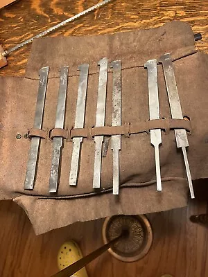 Set Of 7 Of 8 Antique Vintage Plow Plane Cutting Irons Old By Marples Hibernia • $59.99