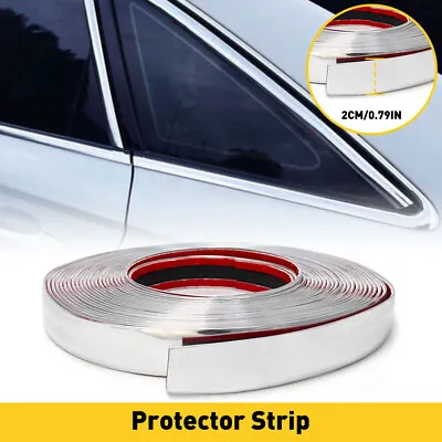 Trim Molding Strip Car Door Window Bumper Side Trime Protector 3/4'' Chrome 16FT • $12.99