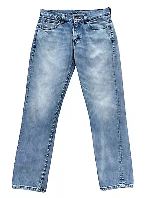 Levi's 511 Skinny Leather Patch Light Wash Jean 30x32 (Fits 31x31) Stretch Denim • $18.95