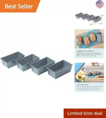 Mini Loaf Pans - Superior Heat Conduction - Easy Serving & Cleaning - 4 Pack • $29.10