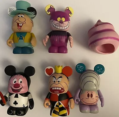 5 Disney Vinylmation Alice In Wonderland Figures - See Pics • $19.95