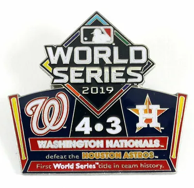 2019 World Series Commemorative Pin - Nationals Vs. Astros (Limited 1000) • $9.95